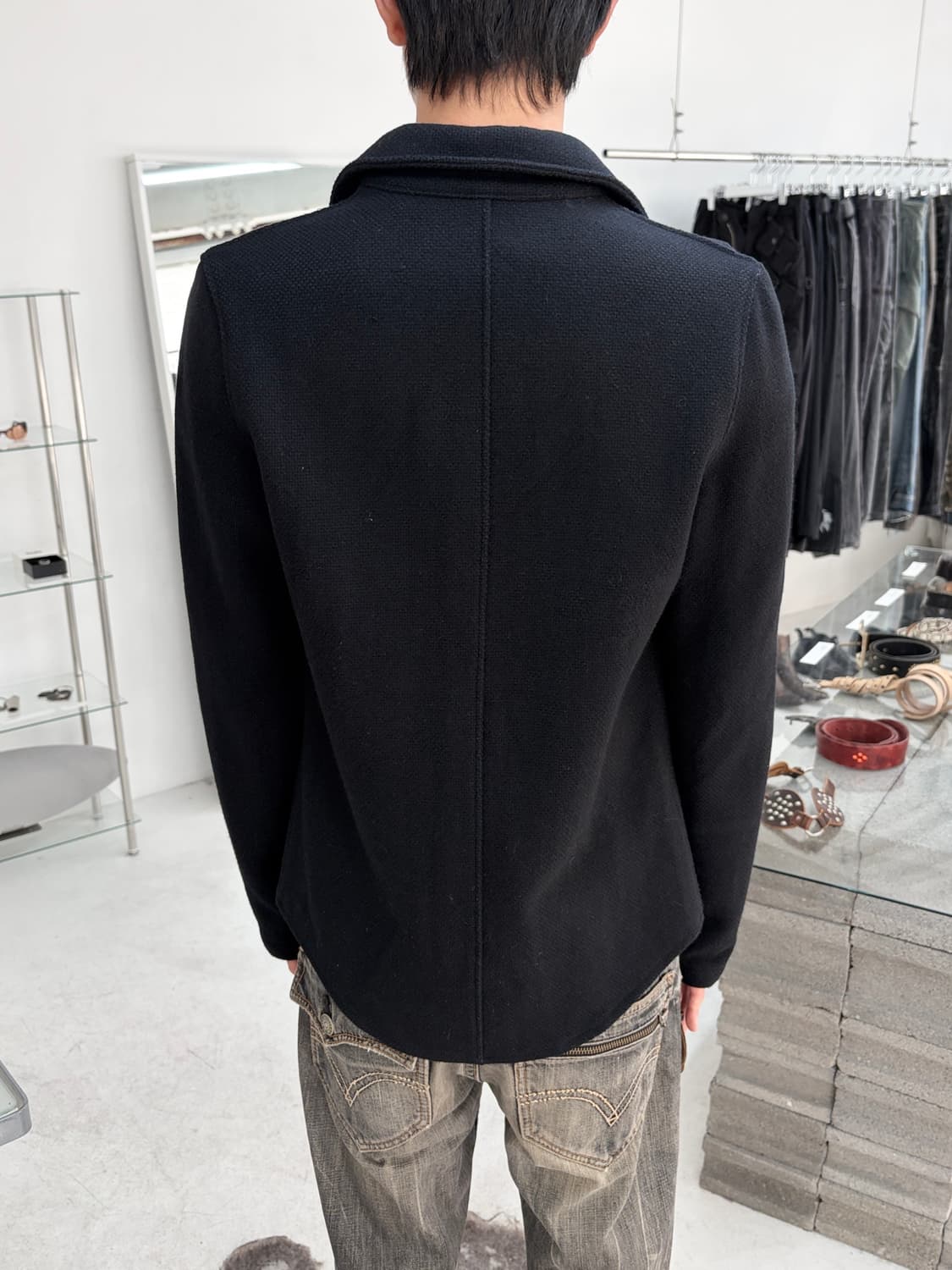 립반윙클 멜톤 울 셔츠 자켓 상품이미지2