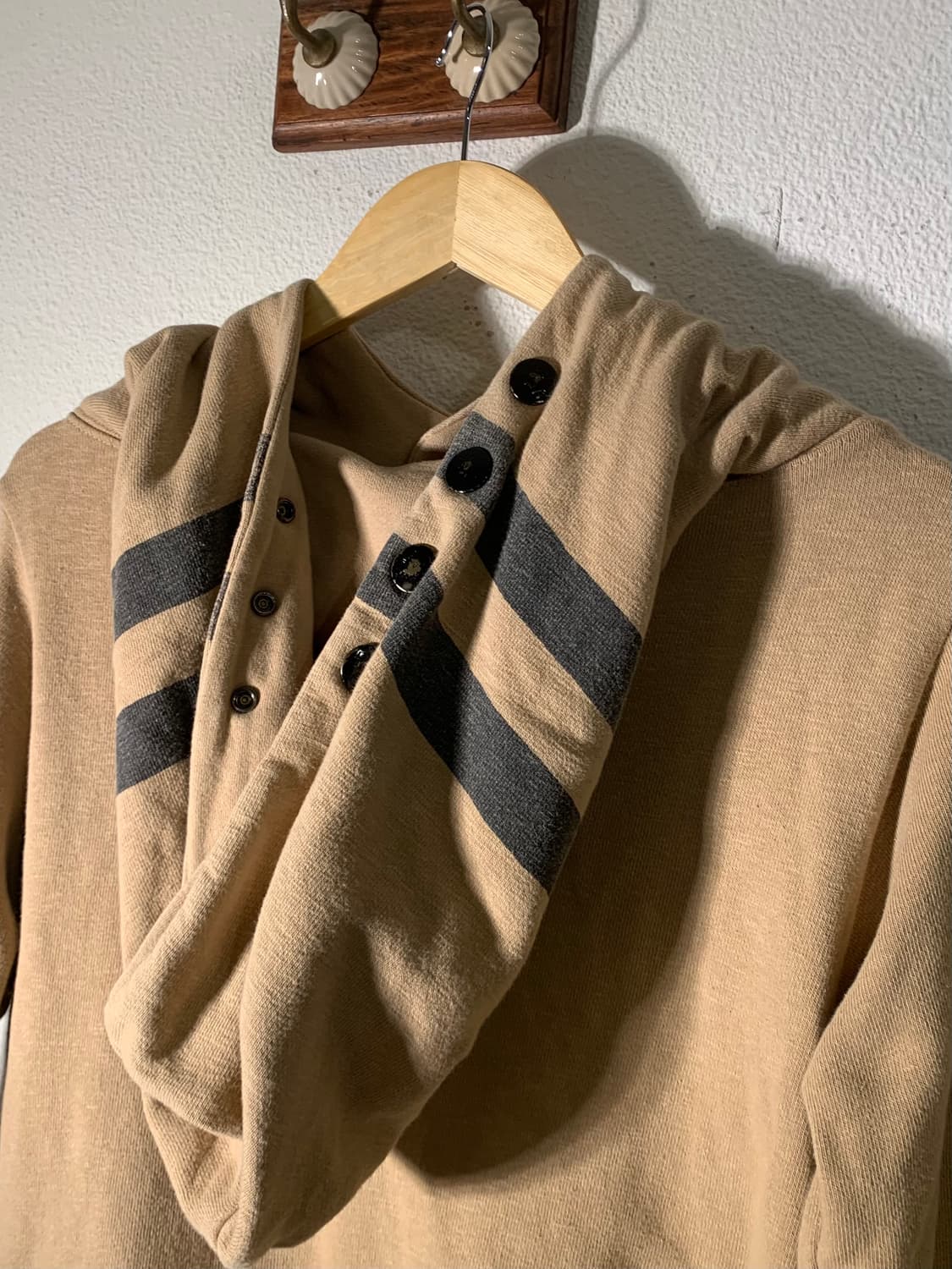 캐피탈 베이지 스트라이프 스냅 후드 상품이미지8