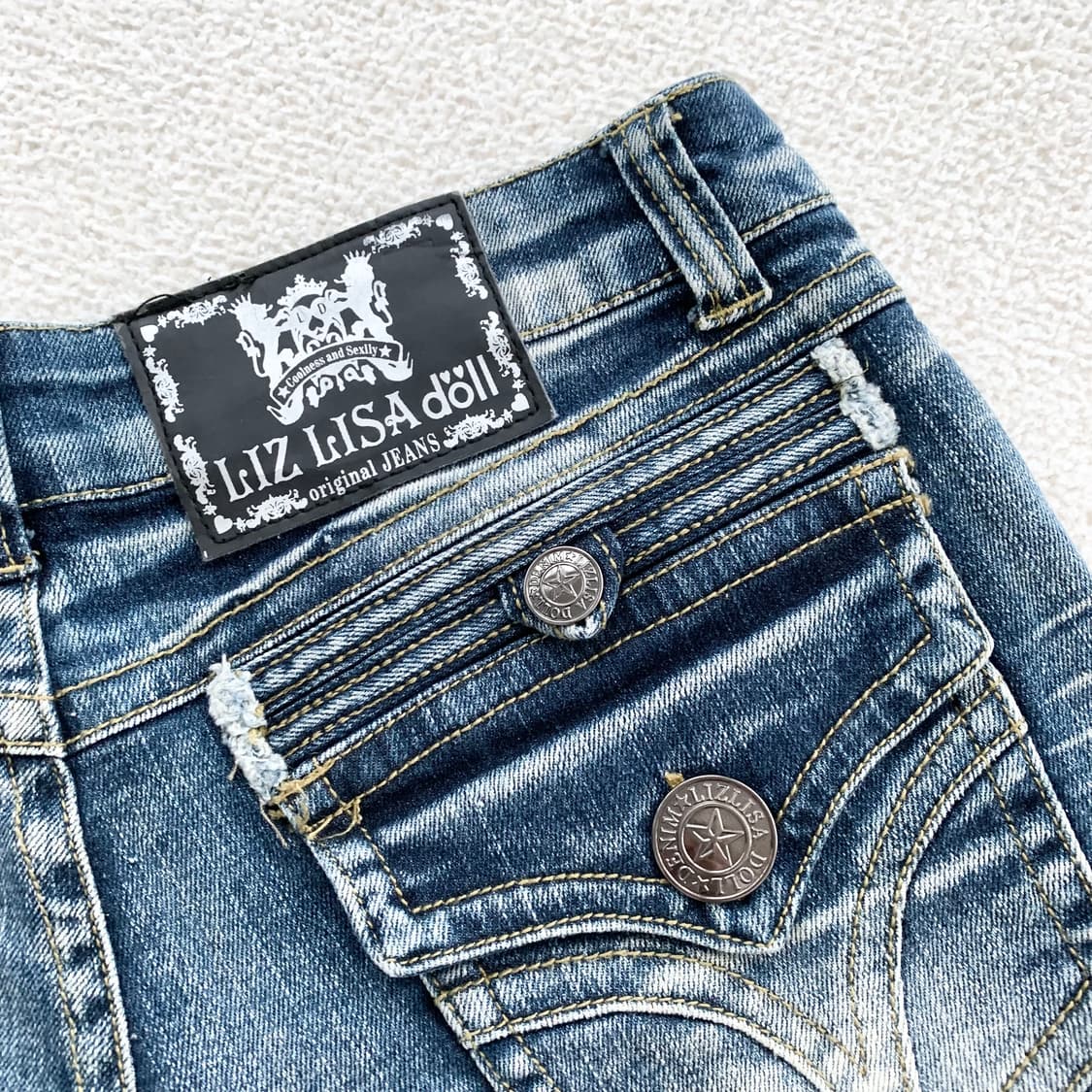 Liz lisa doll ♥ 리즈리사돌 y2k 데님 숏팬츠 상품이미지3