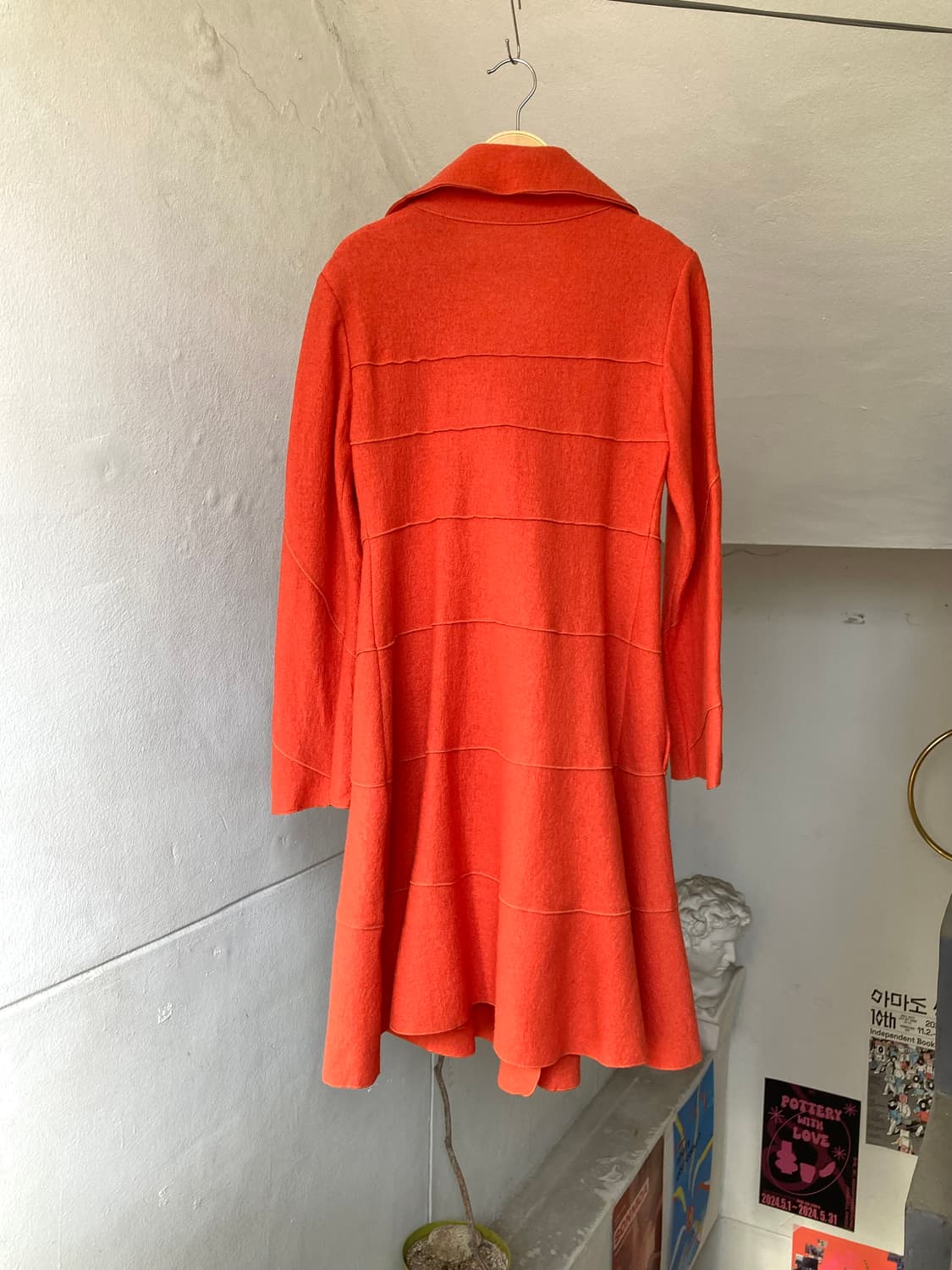 울 100% 언발란스 오렌지 패치 자켓 상품이미지4