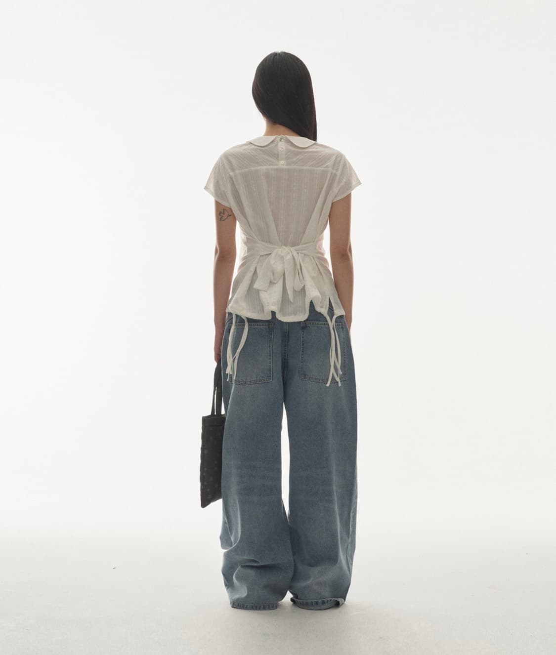 코이세이오 보우 블라우스 화이트 coyseio bow blouse 상품이미지5