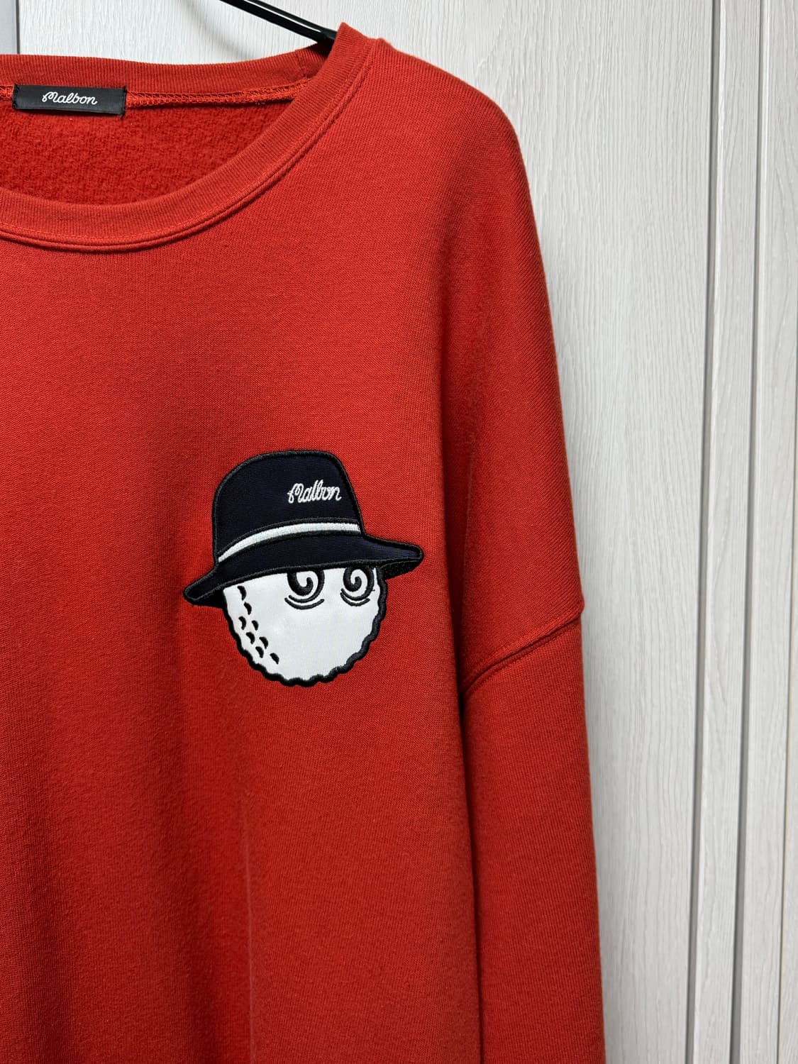 말본 기모 맨투맨 레드 상품이미지2