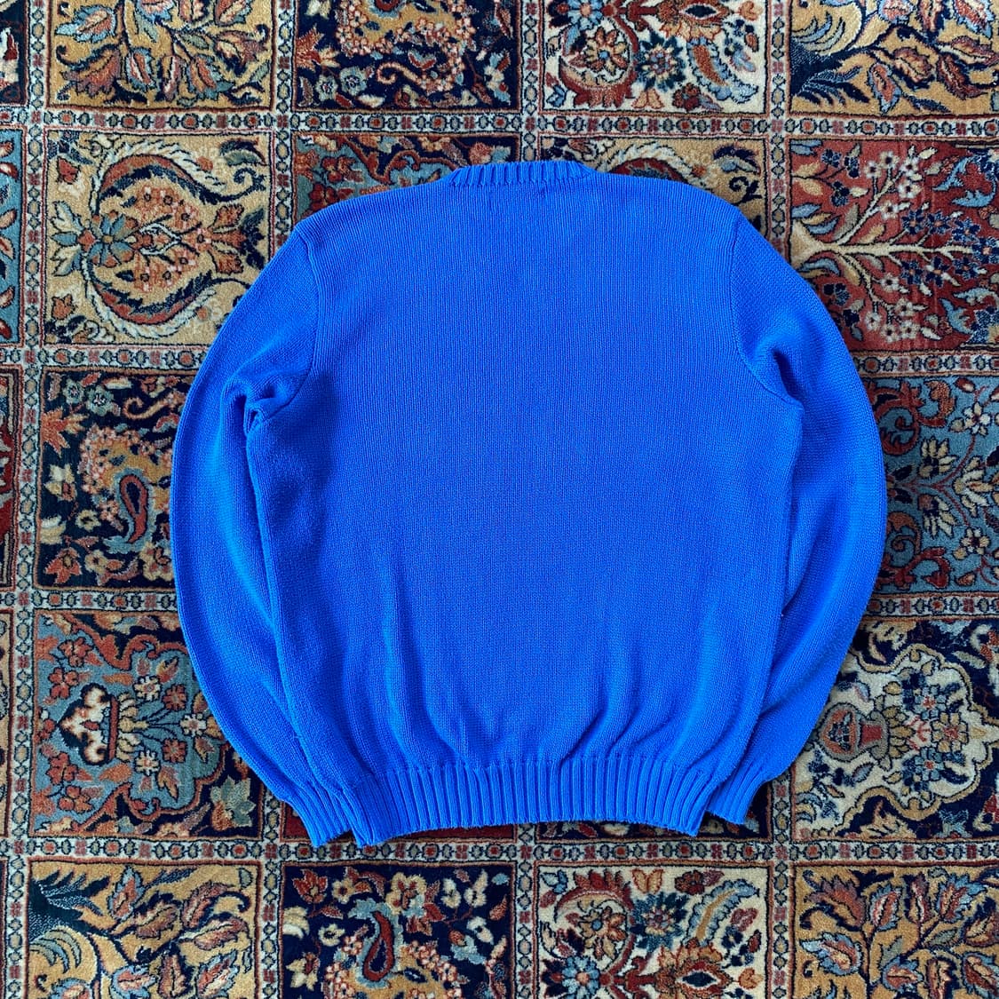 🌊Polo cotton knit bright blue 상품이미지3