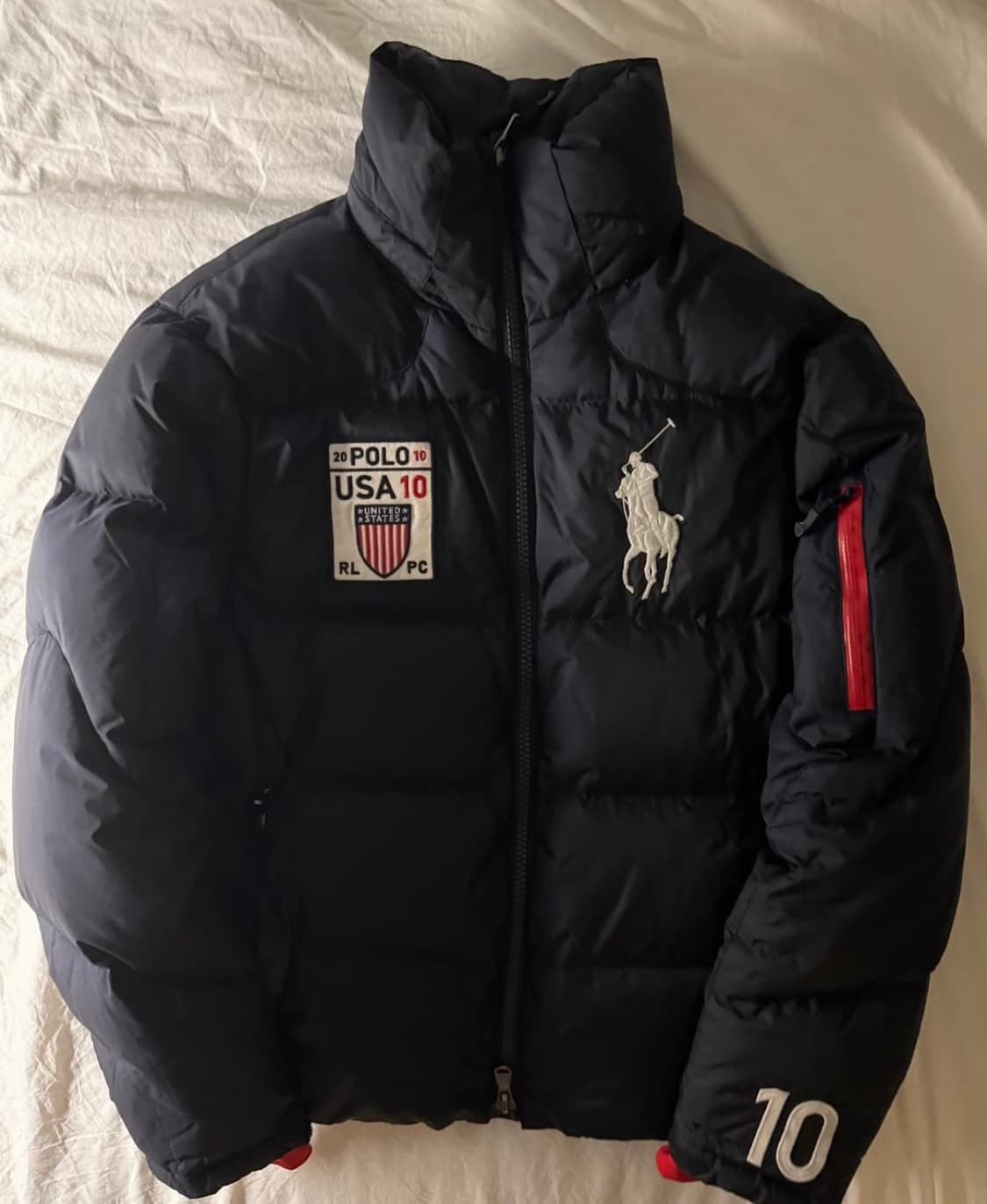 폴로 빅포니 성조기 패딩 다크 네이비 상품이미지3