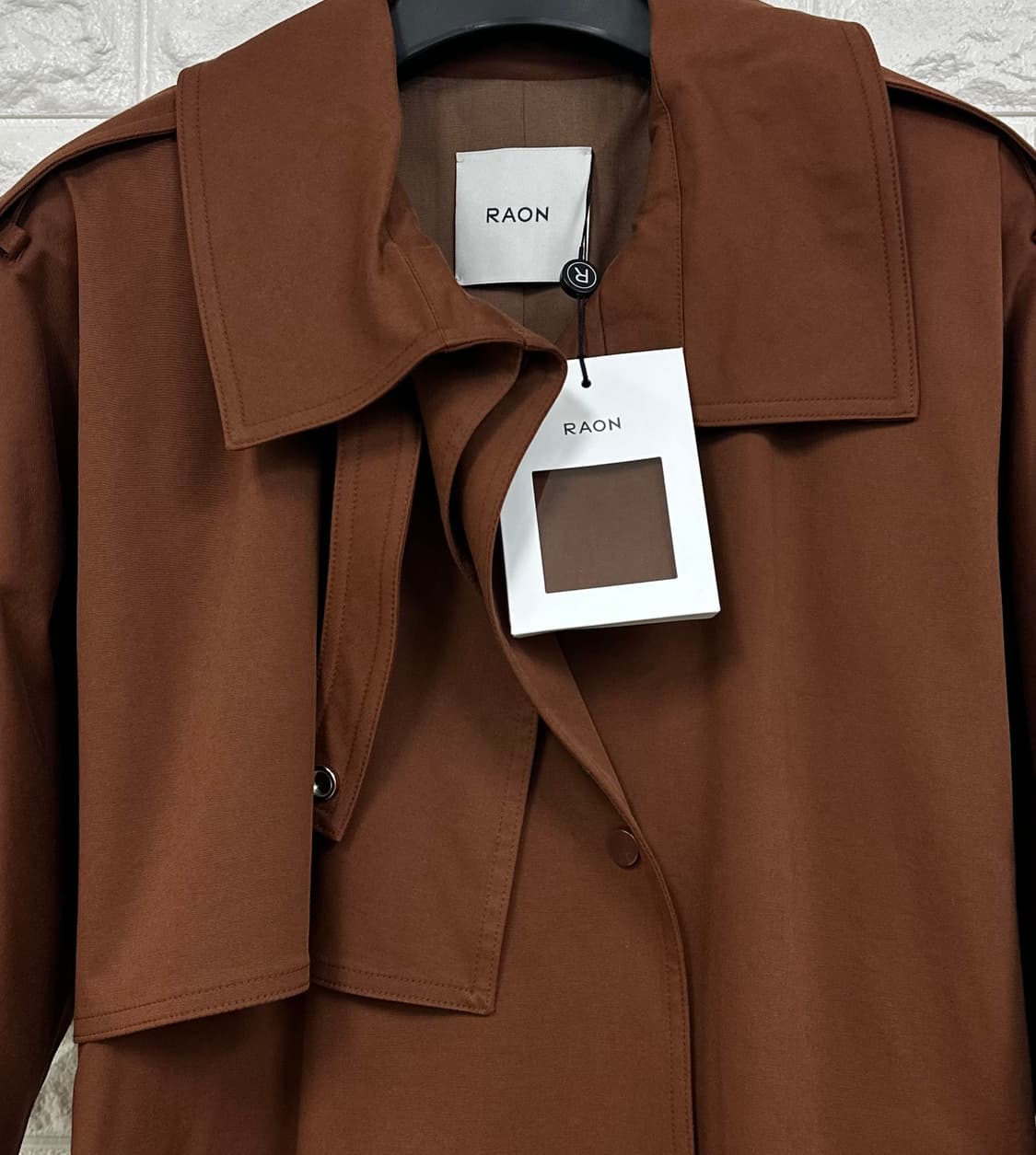 (F)뮤제라 RAON 라온 더블브레스티드 트렌치 코트 초코브라운 상품이미지2