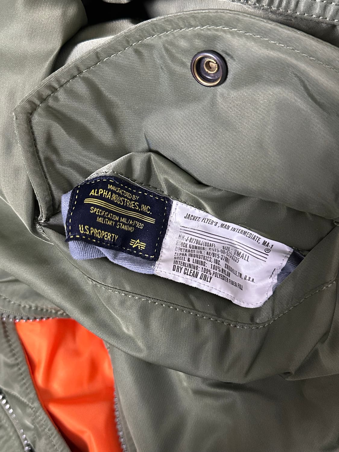 [S] 알파인더스트리 ma-1 슬림핏 세이지 그린 상품이미지9