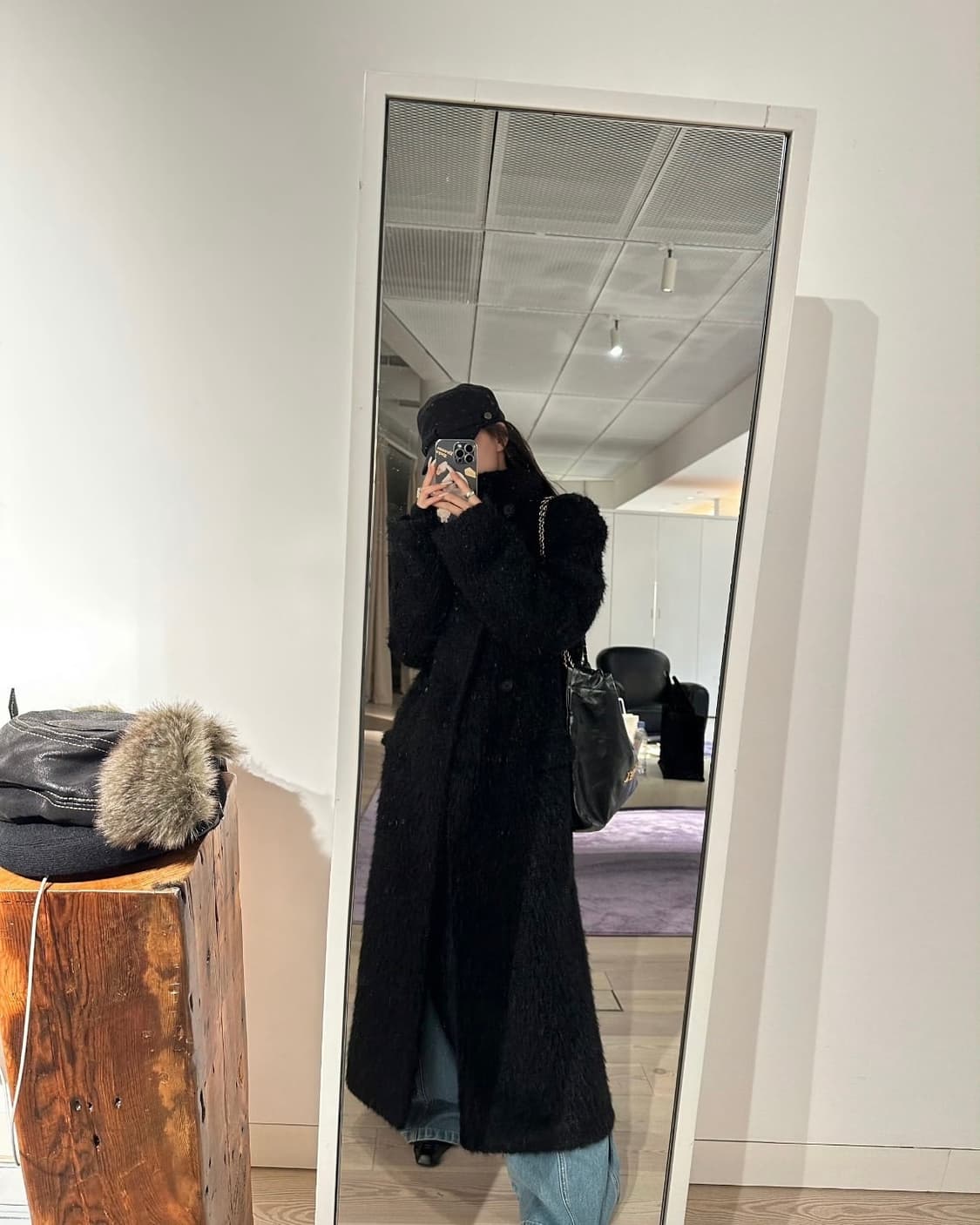 파리지앵바이브 오버핏 롱코트 퍼자켓 상품이미지3