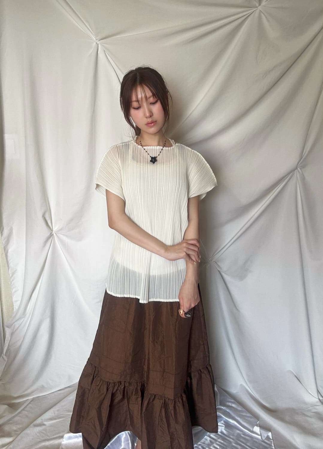 브라운 스커트 상품이미지3