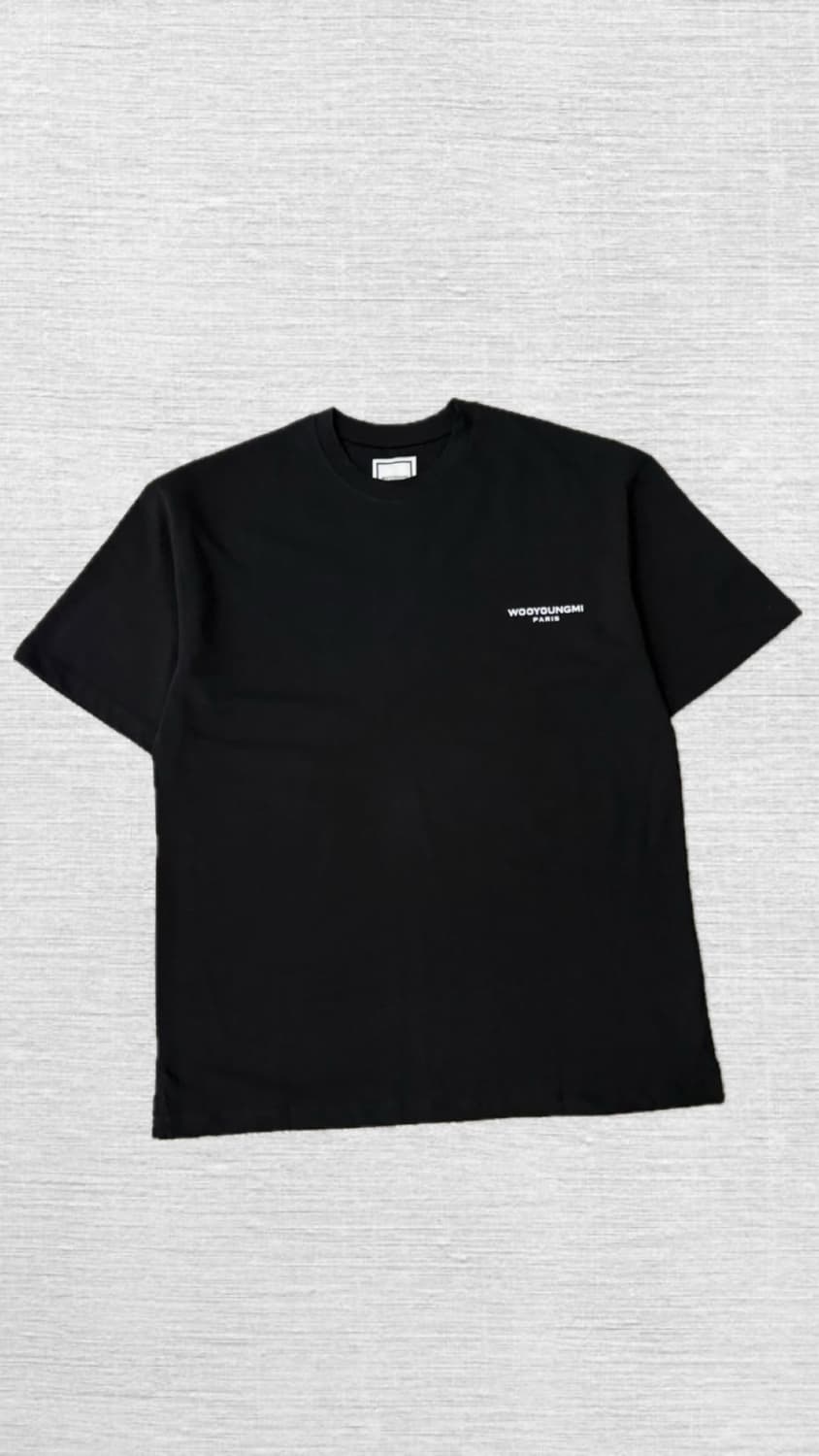 우영미 플라워 백로고 티셔츠 블랙 상품이미지2