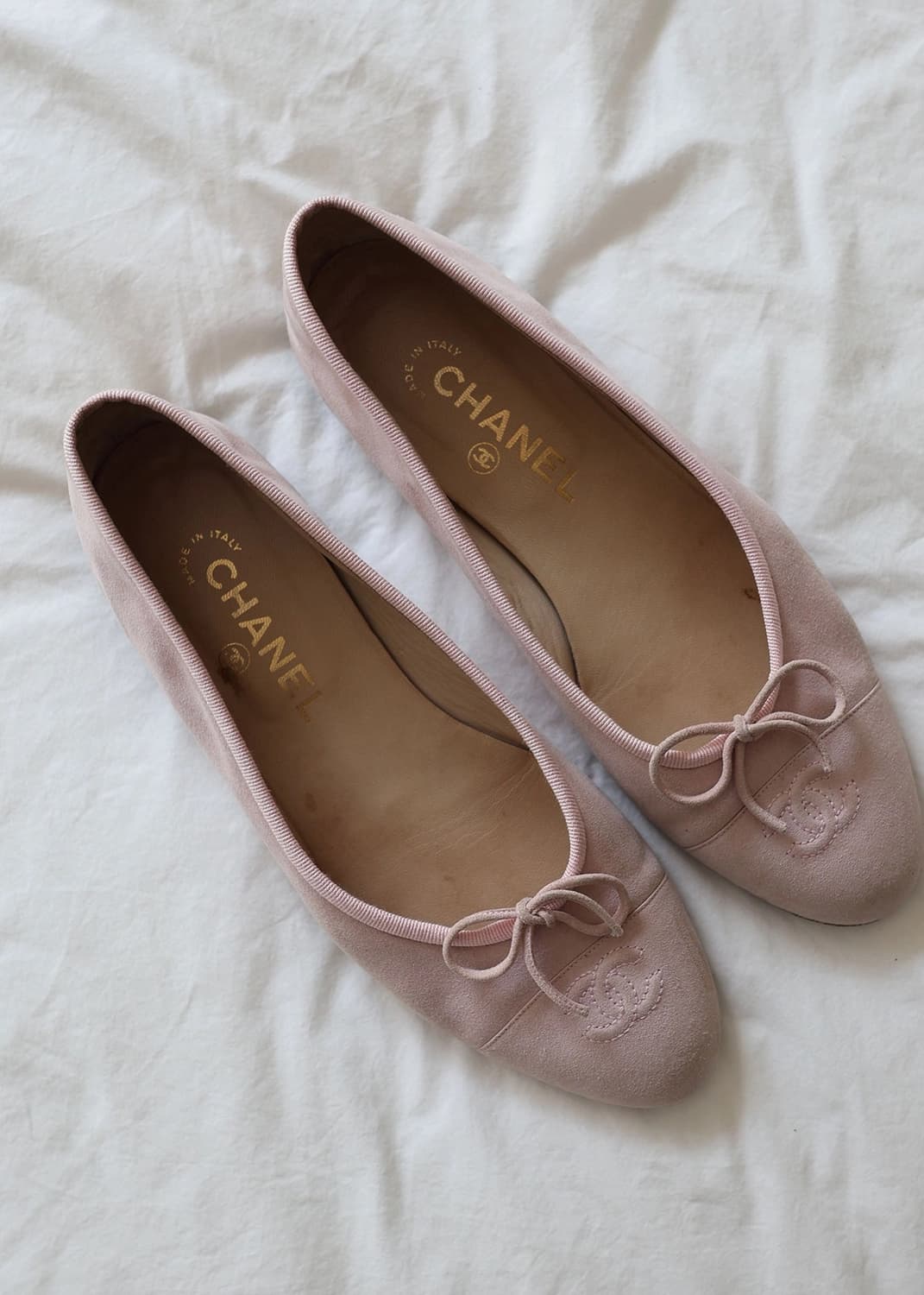 Chanel 샤넬 CC로고 플랫 핑크  상품이미지3