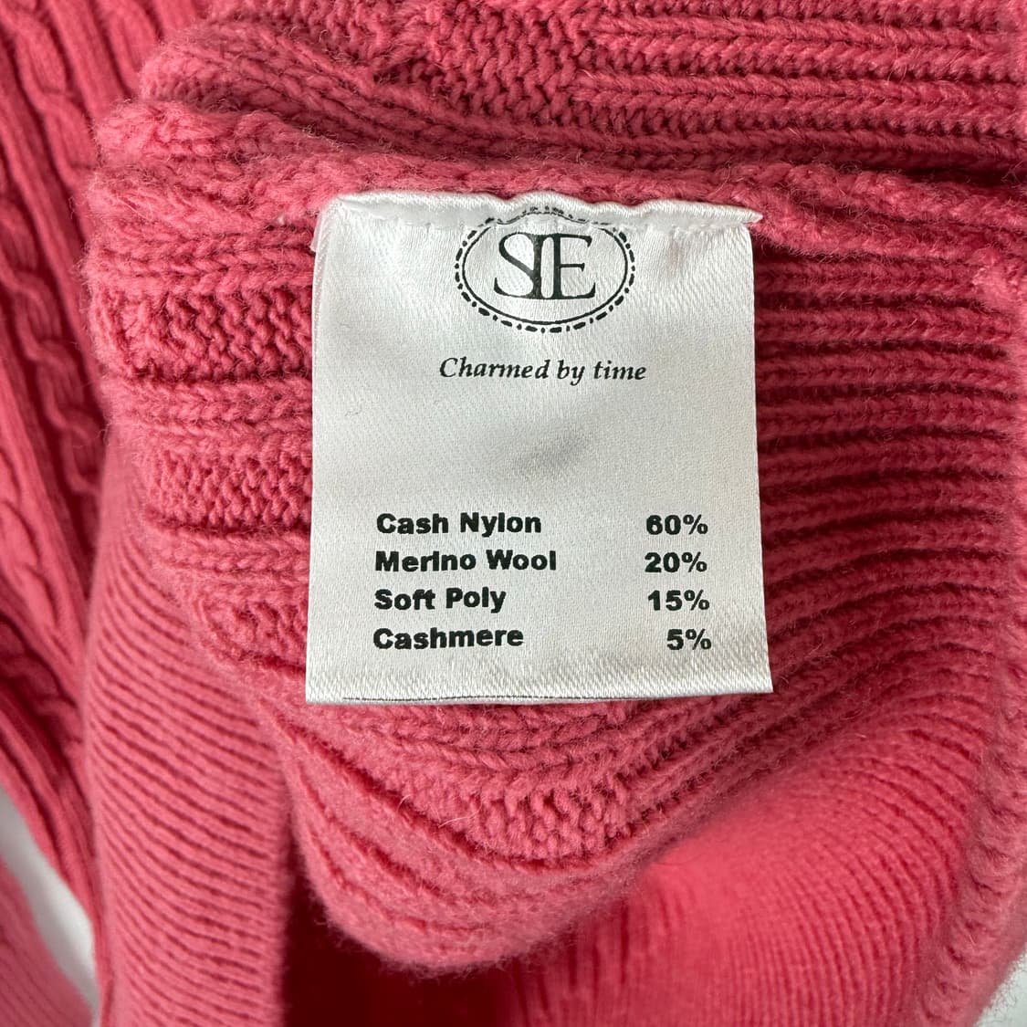 F) 시엔느 클래식 하프집업 케이블 니트 핑크 상품이미지5