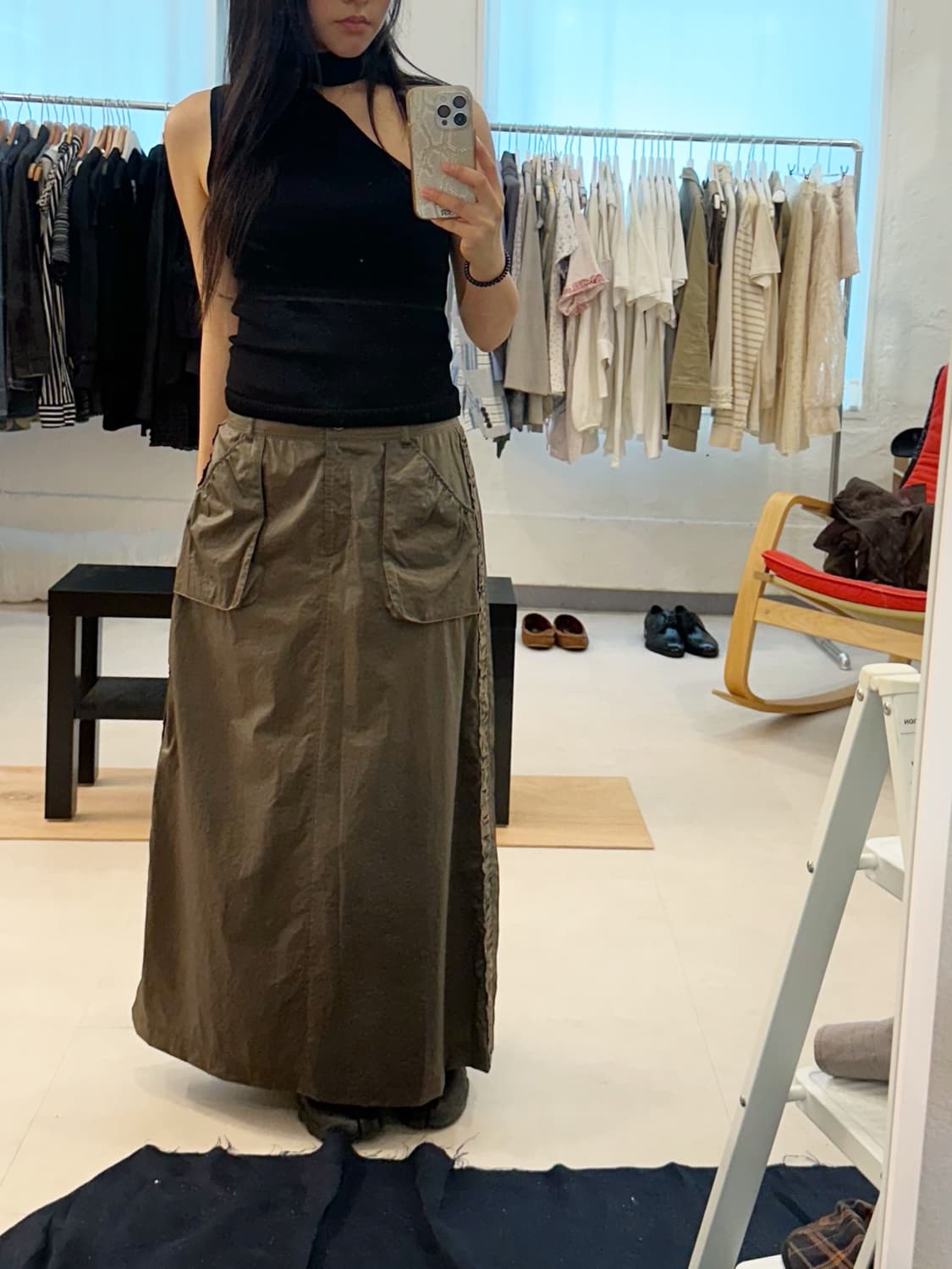 [Hiroko Koshino] side shirring skirt 상품이미지1