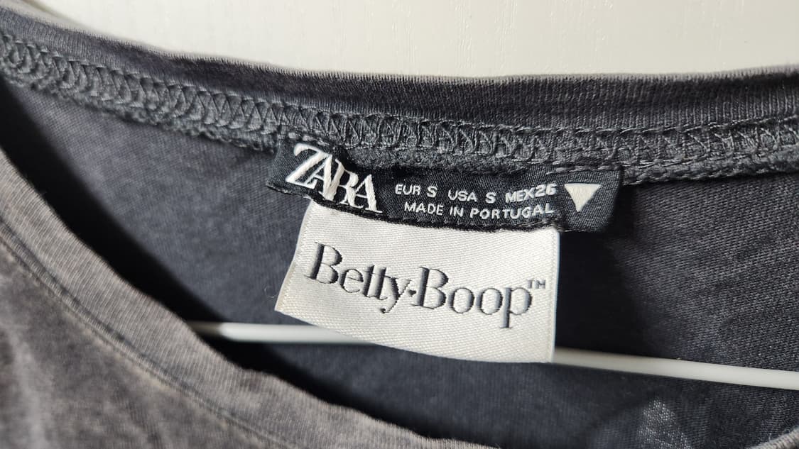 ZARA 자라 BETTY BOOB 베티붑 티셔츠 S 상품이미지3