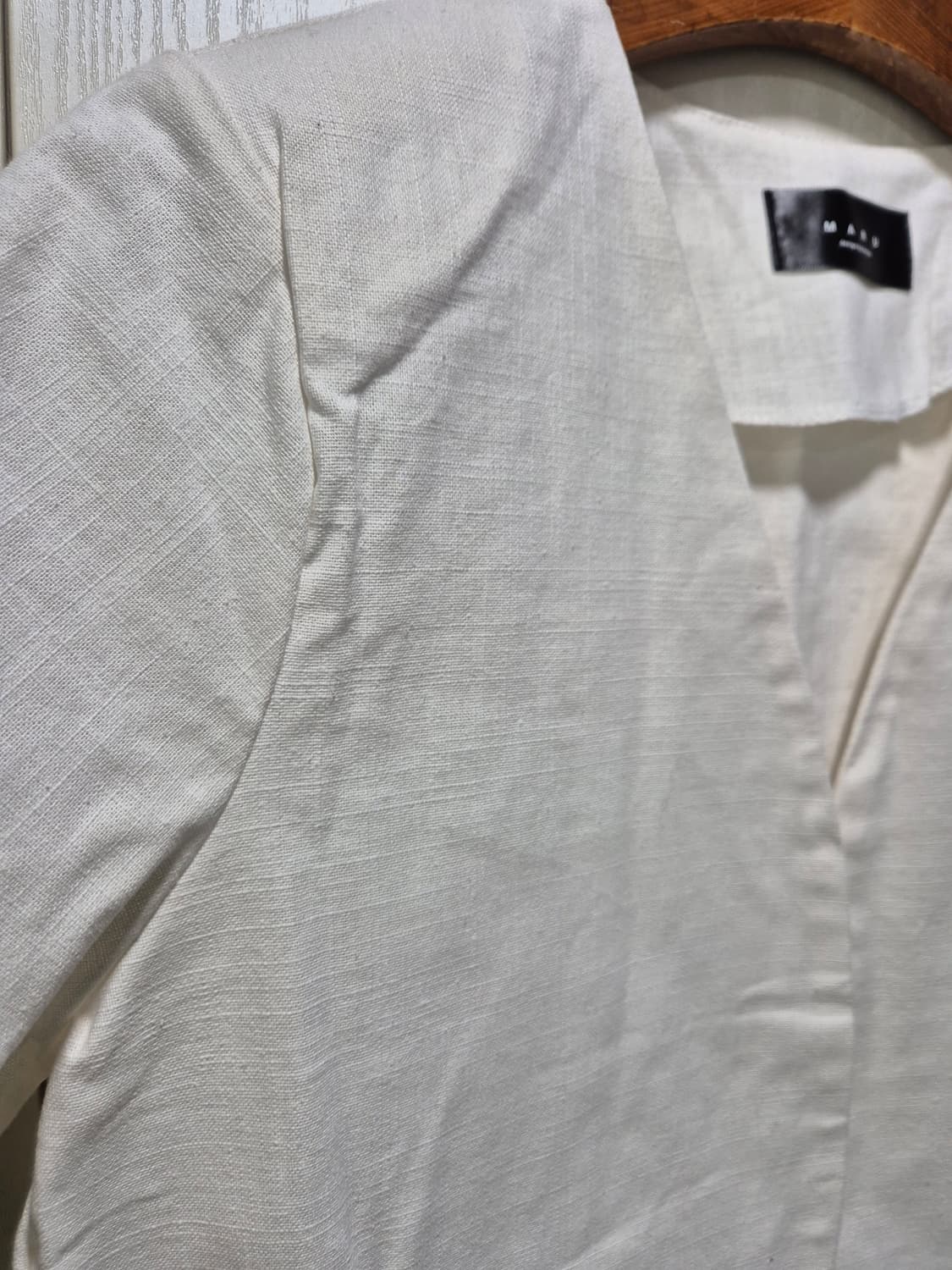 빈티지 화이트 린넨 자켓 상품이미지2