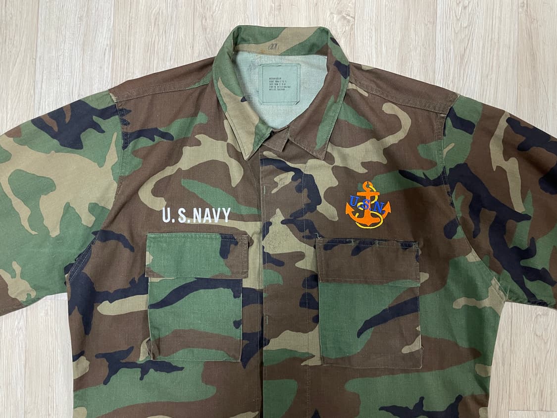 100~105) 80s 미군 앵커자수 BDU 우드랜드(RRL&폴로&LVC 상품이미지1