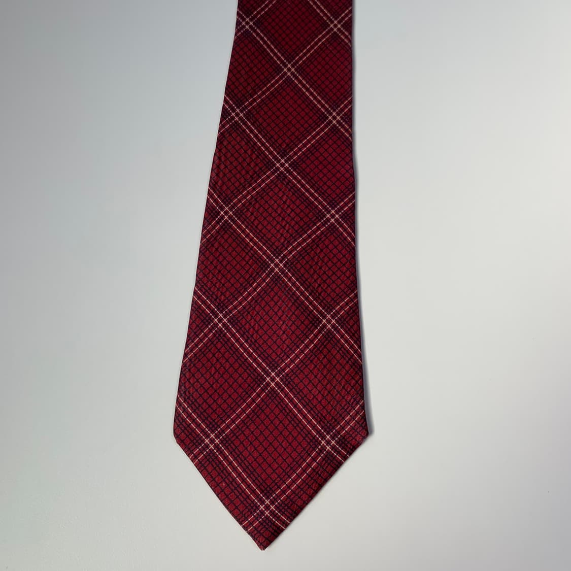 입생로랑(YSL) 레드 체크넥타이 명품 100실크 A+등급 상품이미지8