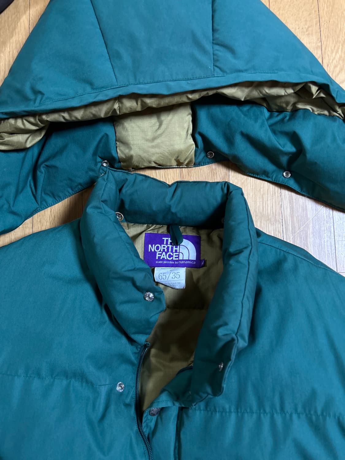 노스페이스 퍼플라벨 시에라푸퍼 65/35 그린 XL 상품이미지5