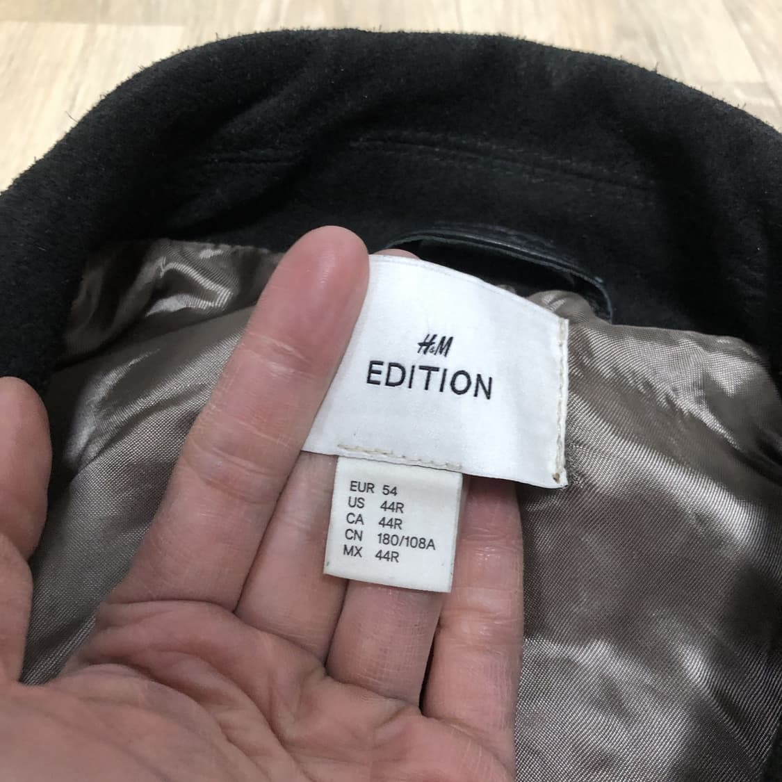 (105) H&M EDITION 소가죽 스웨이드 믹스 라이더 자켓 블랙 상품이미지3