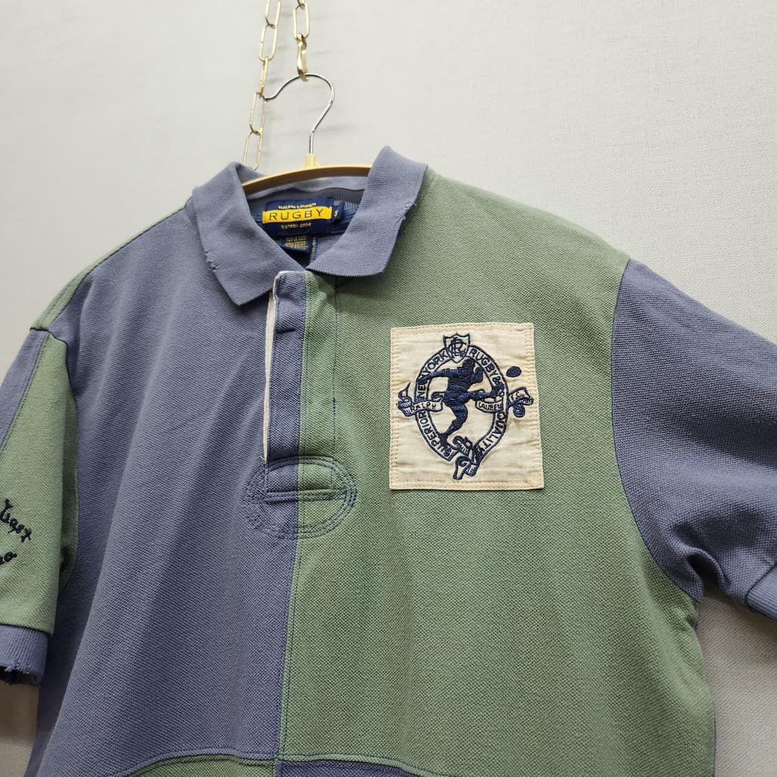 랄프로렌 럭비 쿼터 패널배색 빈티지 반팔카라 S(M) 남여공용 상품이미지4