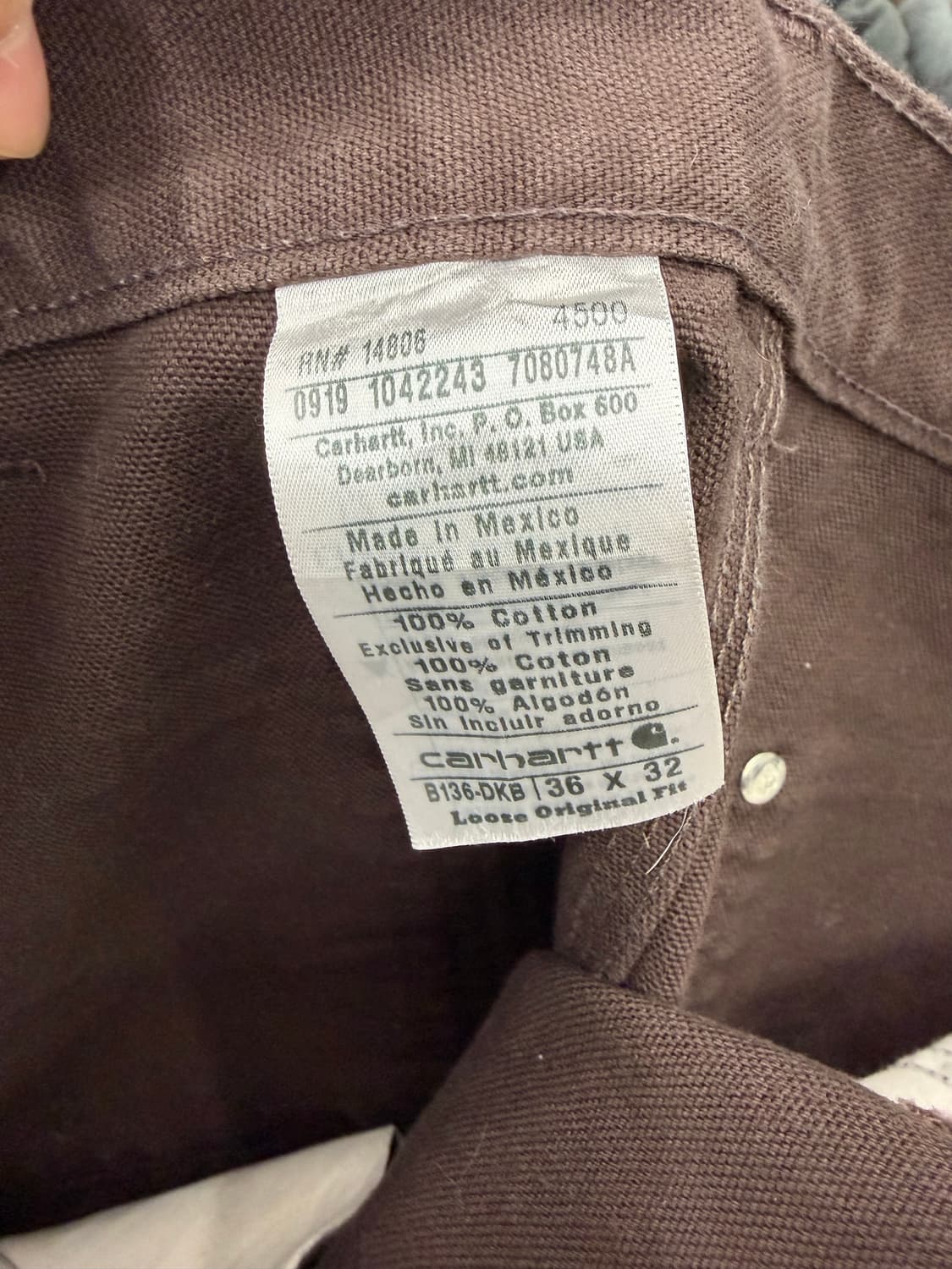 10s 칼하트 dkb 브라운 더블니 워크 팬츠 상품이미지7