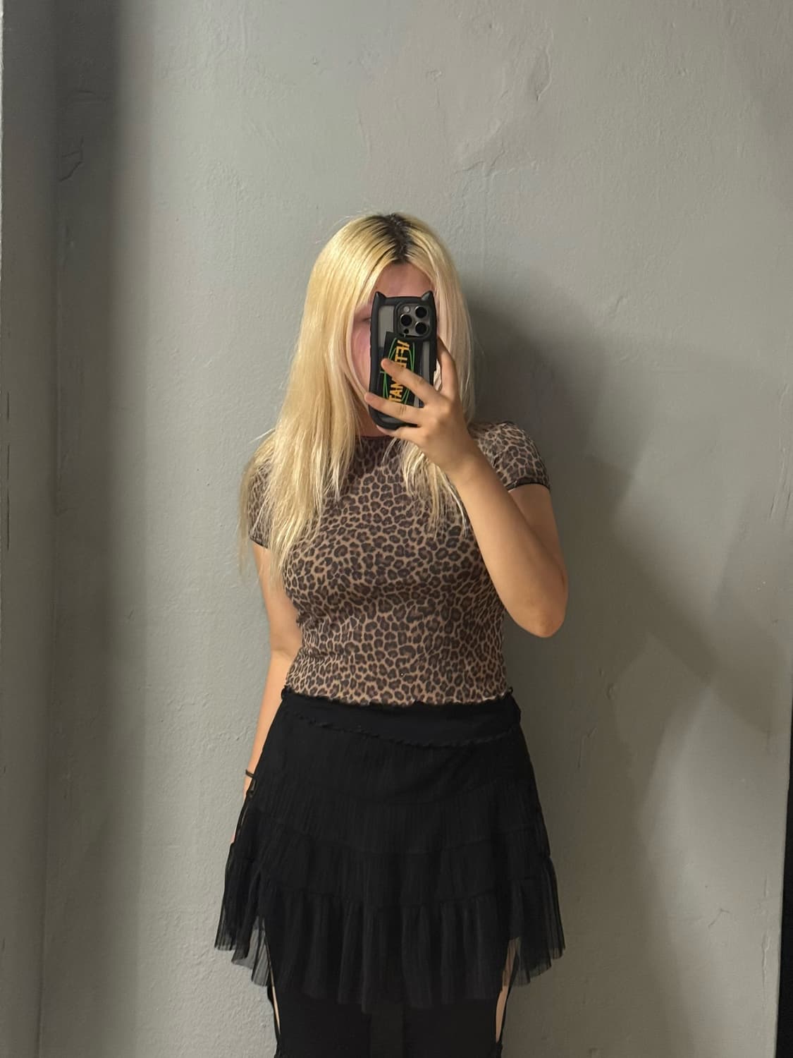 leopard layered detail top  상품이미지1