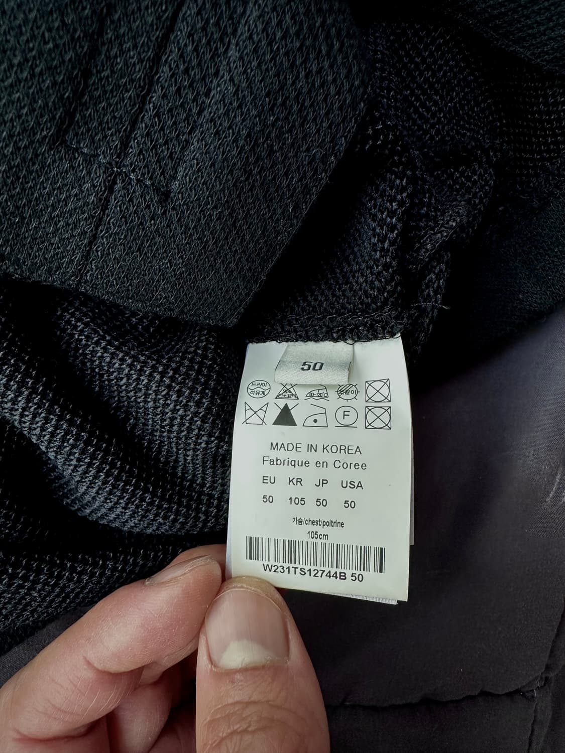 우영미 반팔 하프집업 50사이즈 지퍼비닐채 새상품 상품이미지3