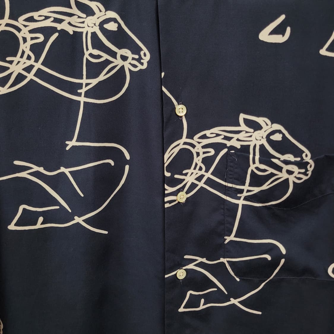 Ralph Lauren 랄프로렌 90s 빈티지 헨리넥 레이온 셔츠  상품이미지3