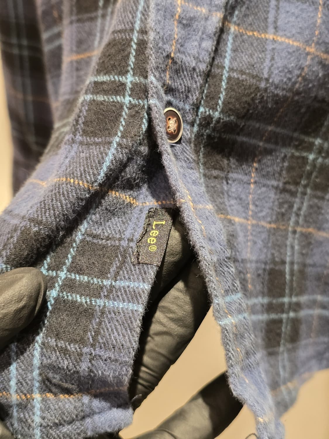 Lee Blue Plaid Flannel Shirt 상품이미지4