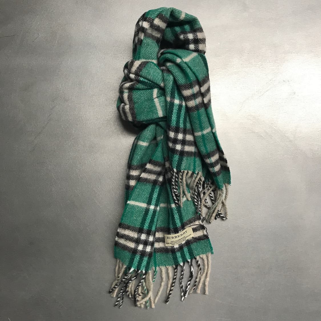 버버리 정품 램스울 머플러 그린 상품이미지1