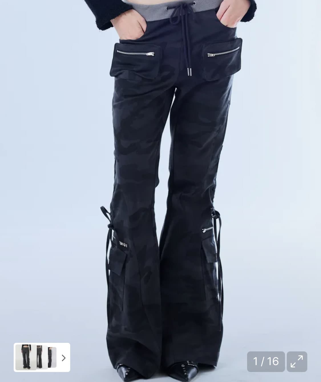 러브이즈트루 부츠컷 포켓 카고 팬츠 상품이미지1