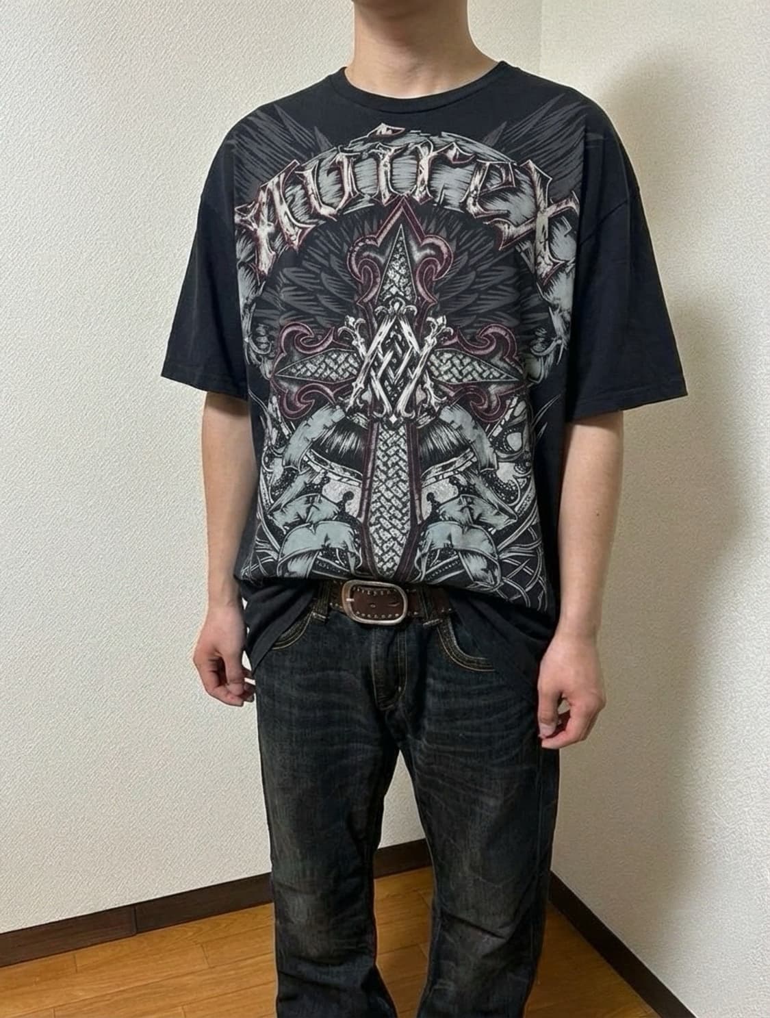 아비렉스 대검 로고 오버핏 반팔티 상품이미지1