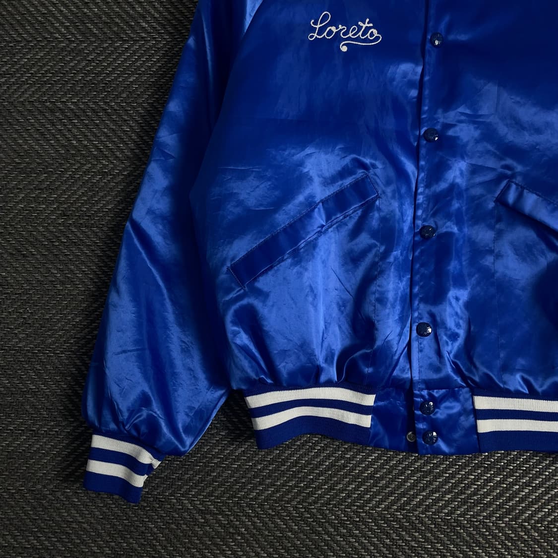 USA 빈티지 레터링 올드스쿨 새틴 바시티 자켓y 3589 상품이미지5