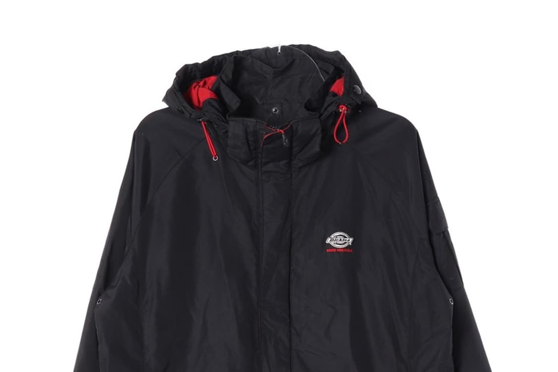 디키즈 블랙 레드 라이닝 바람막이 L 상품이미지3