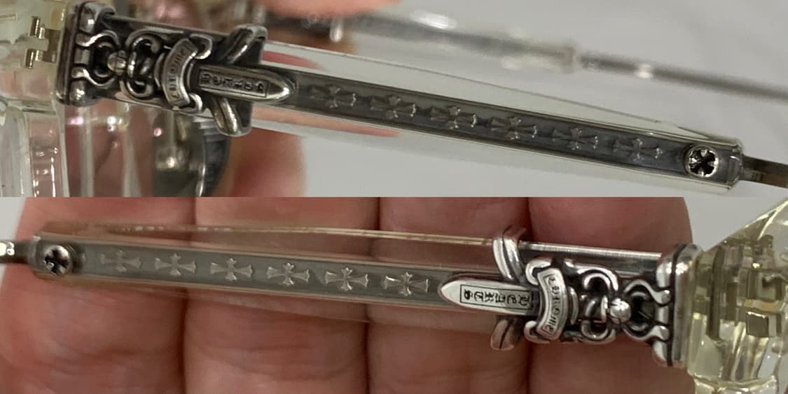 크롬하츠 SAC 크리스탈 클리어&앤틱실버 안경 [CRYS/AS] 상품이미지6