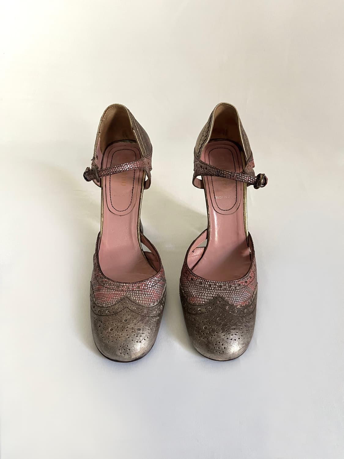 MiuMiu 2000’s pink gold heels 상품이미지6