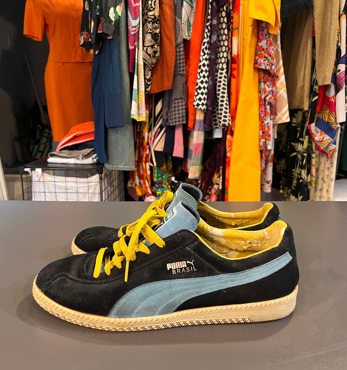 푸마 브라질 스웨이드 스니커즈 블랙/블루 (290mm, 2006년) 상품이미지2