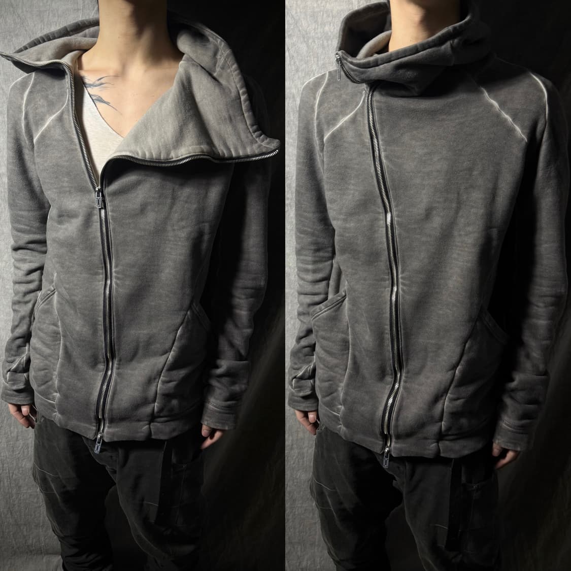 SADDAM TEISSY Asymmetric Zip Hoodie 상품이미지2