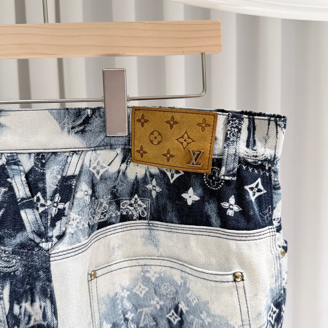 (A+/L,32) / 루이비통 모노그램 반다나  데님 인디고 셋업 상품이미지8
