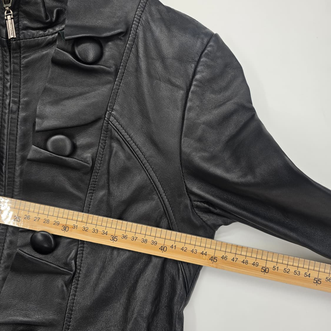 SON JUNG WAN 사슴가죽 프리미엄 레더 코트 원피스 블랙 / 디어 상품이미지5