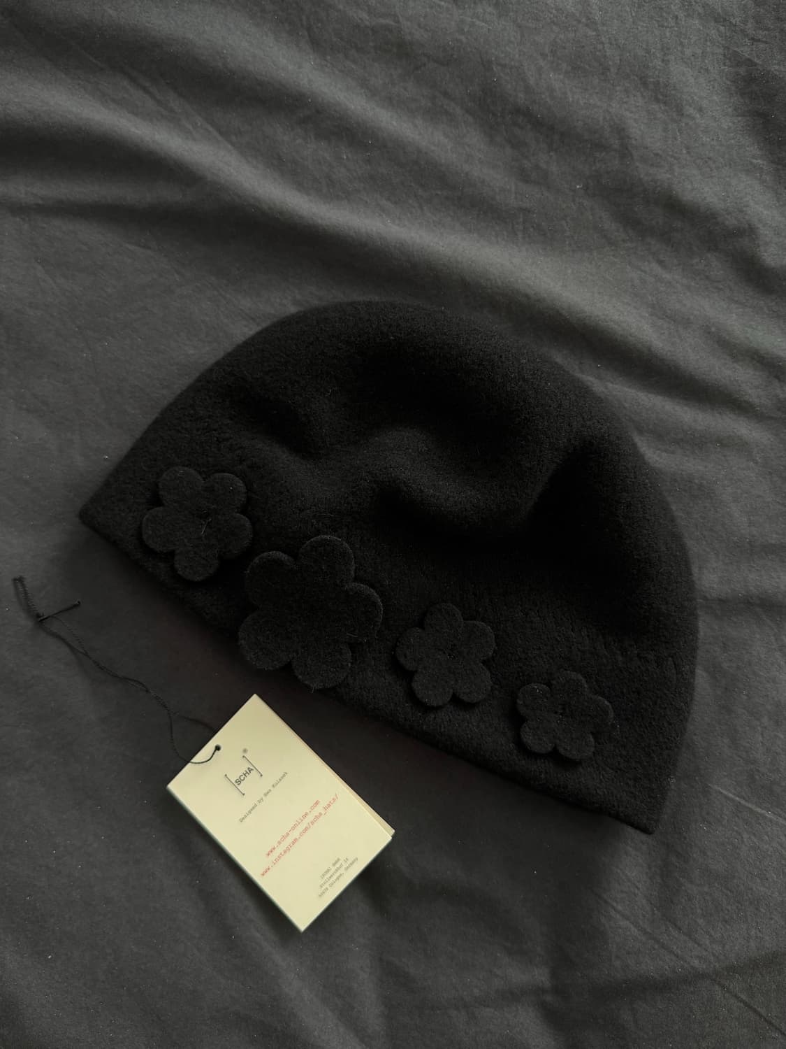 (네고가능) Scha 미디움 플라워 울 비니 상품이미지1