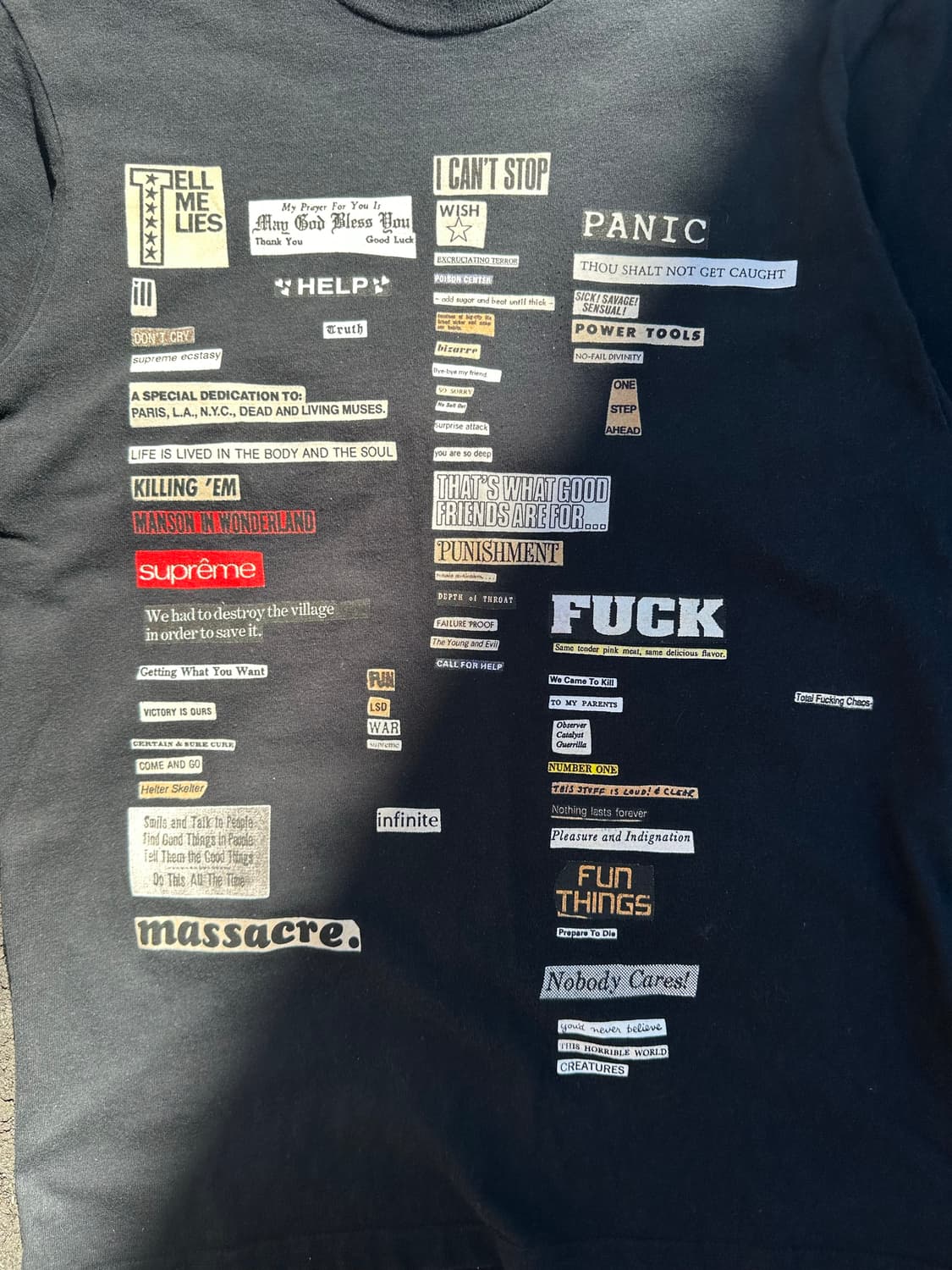 Supreme 18F/W Cutouts Head line print T 상품이미지4