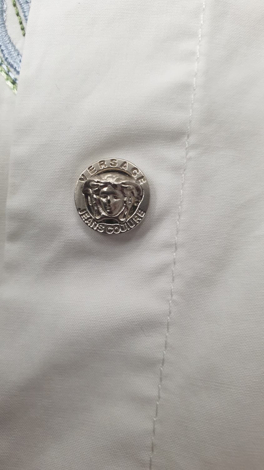 Versace Dolm 자수면 셔츠 L 상품이미지4