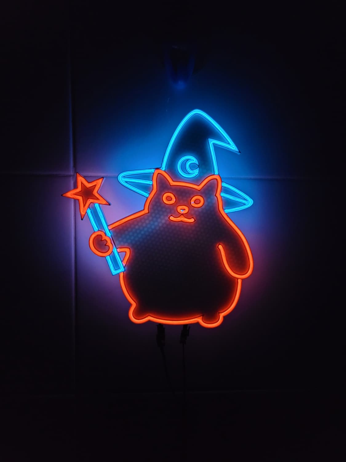 고양이 마법사 할로윈 네온사인 led 램프 조명 무드등 상품이미지2