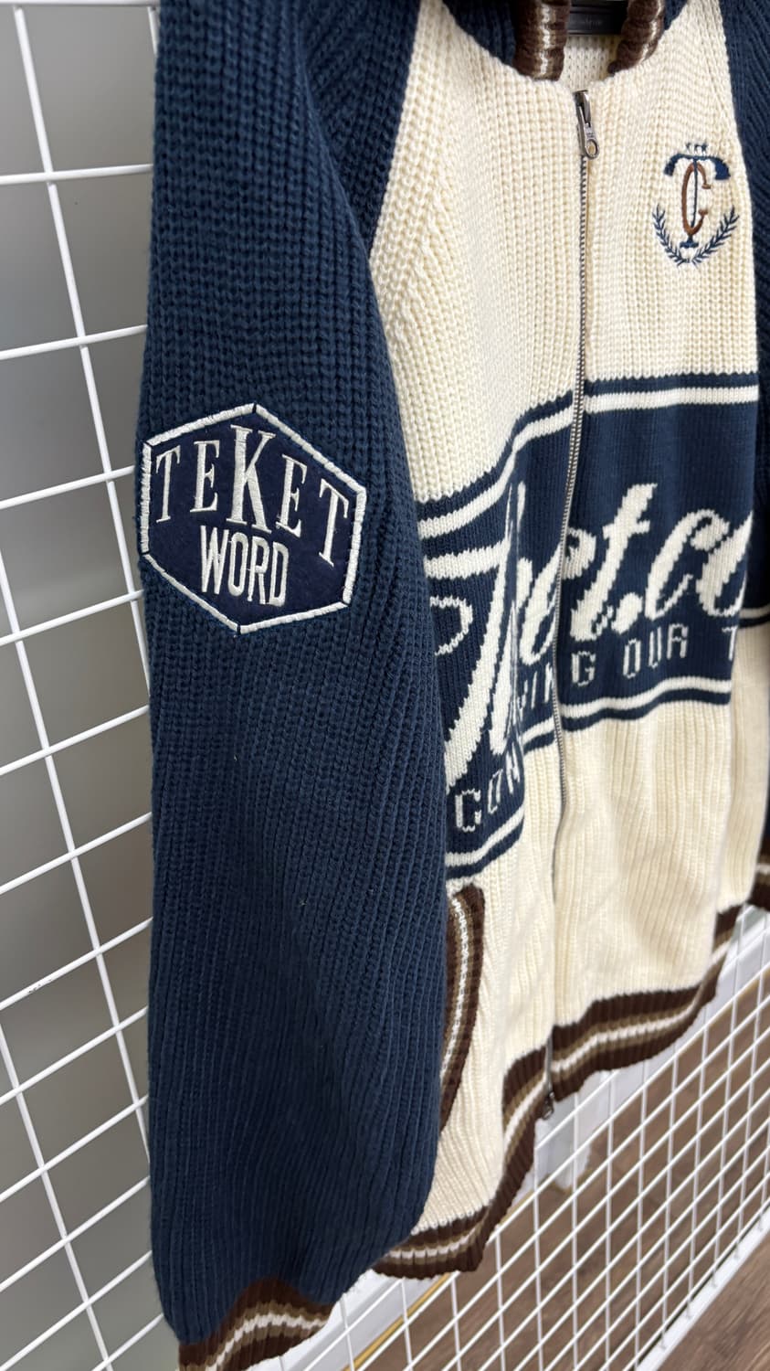 테켓 니트 집업 카디건  상품이미지3
