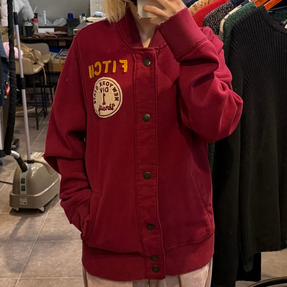 [NO.9] 버건디 스타디움 자켓 상품이미지2