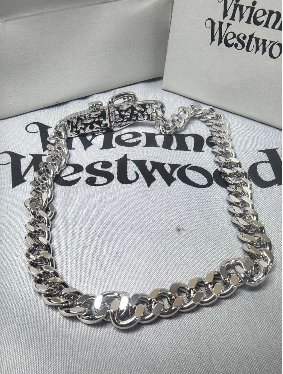 비비안웨스트우드 아카이브 레터링 orb 각인 초커체인 목걸이 상품이미지2