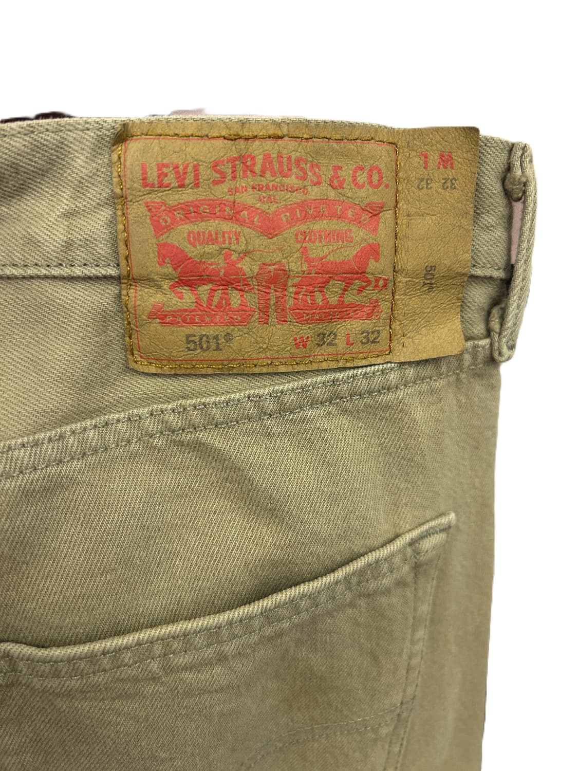 Levi's 501 오리지널 핏 베이지 코튼팬츠 상품이미지4