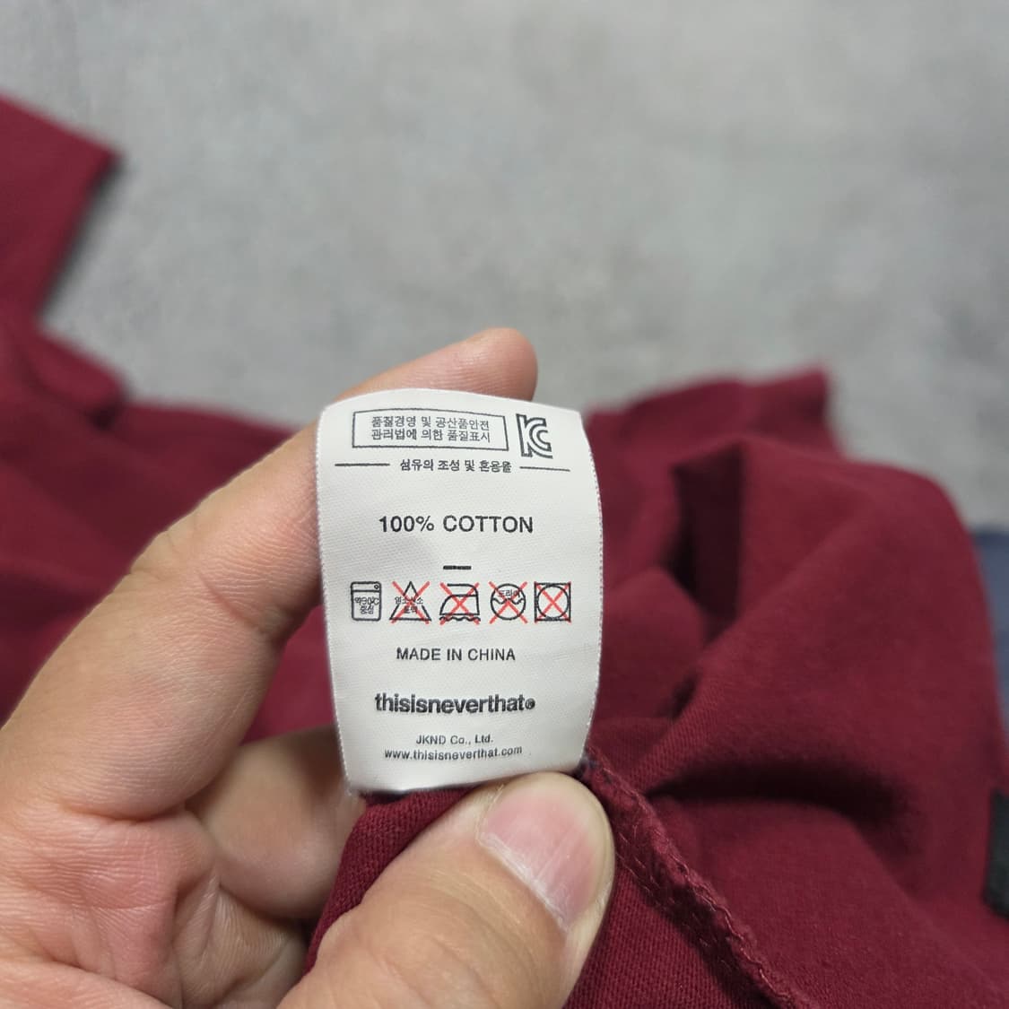 ✨ (만원 빈티지) 디스이즈네버댓 버건디 롱슬리브  상품이미지5