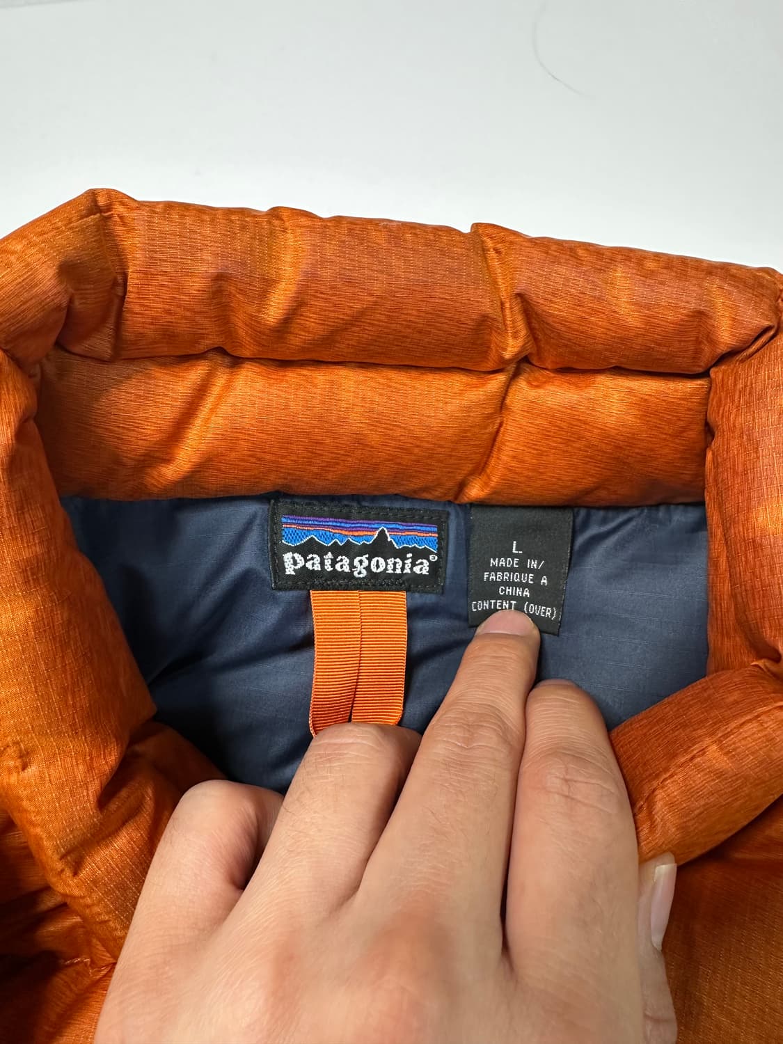 파타고니아 패커블 패딩 다운 오렌지 L 상품이미지10