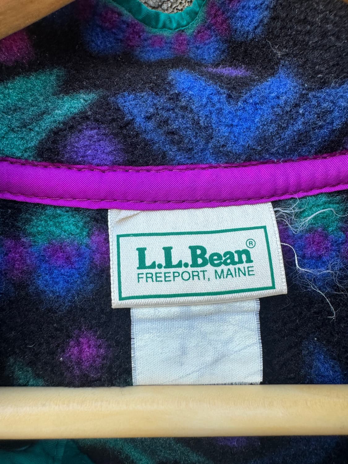 90s 엘엘빈 빈티지 노르딕 아즈텍 패턴 풀오버 플리스 스냅 티 상품이미지7